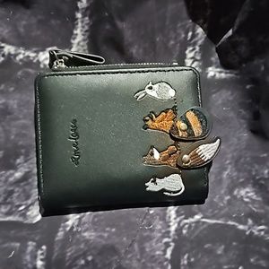 Live Love Woodland Critter Black wallet  NWOT